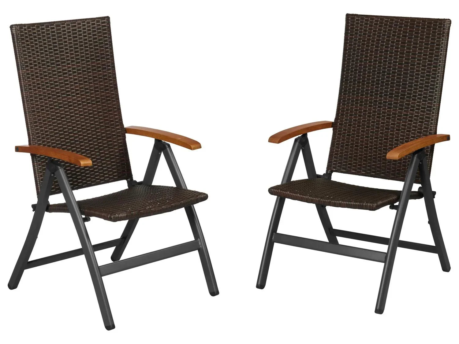 LIVARNO Lot de 2 fauteuils pliants Valencia