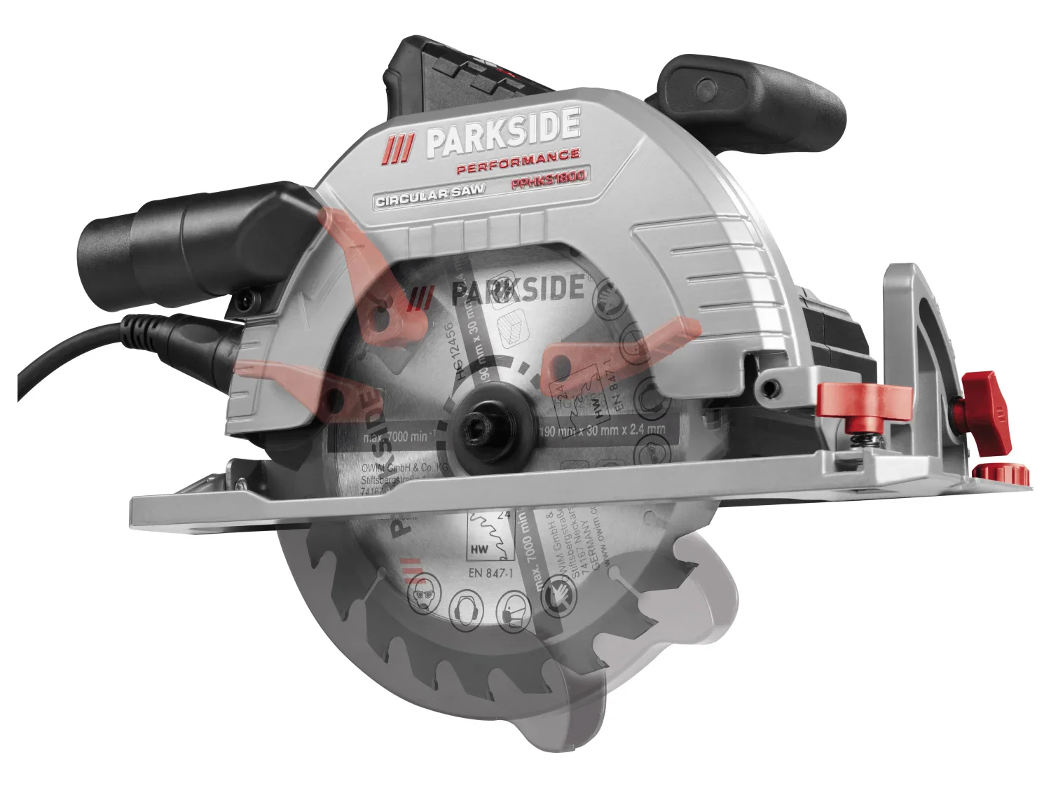PARKSIDE PERFORMANCE Scie circulaire PPHKS 1800 A1, 190 mm, 1800 W