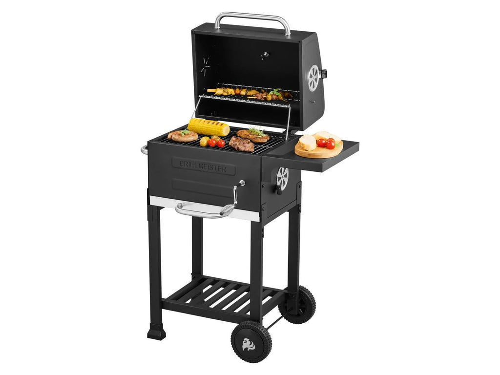 GRILLMEISTER Barbecue confort au charbon de bois Mini KANSAS, 40 x 30 cm