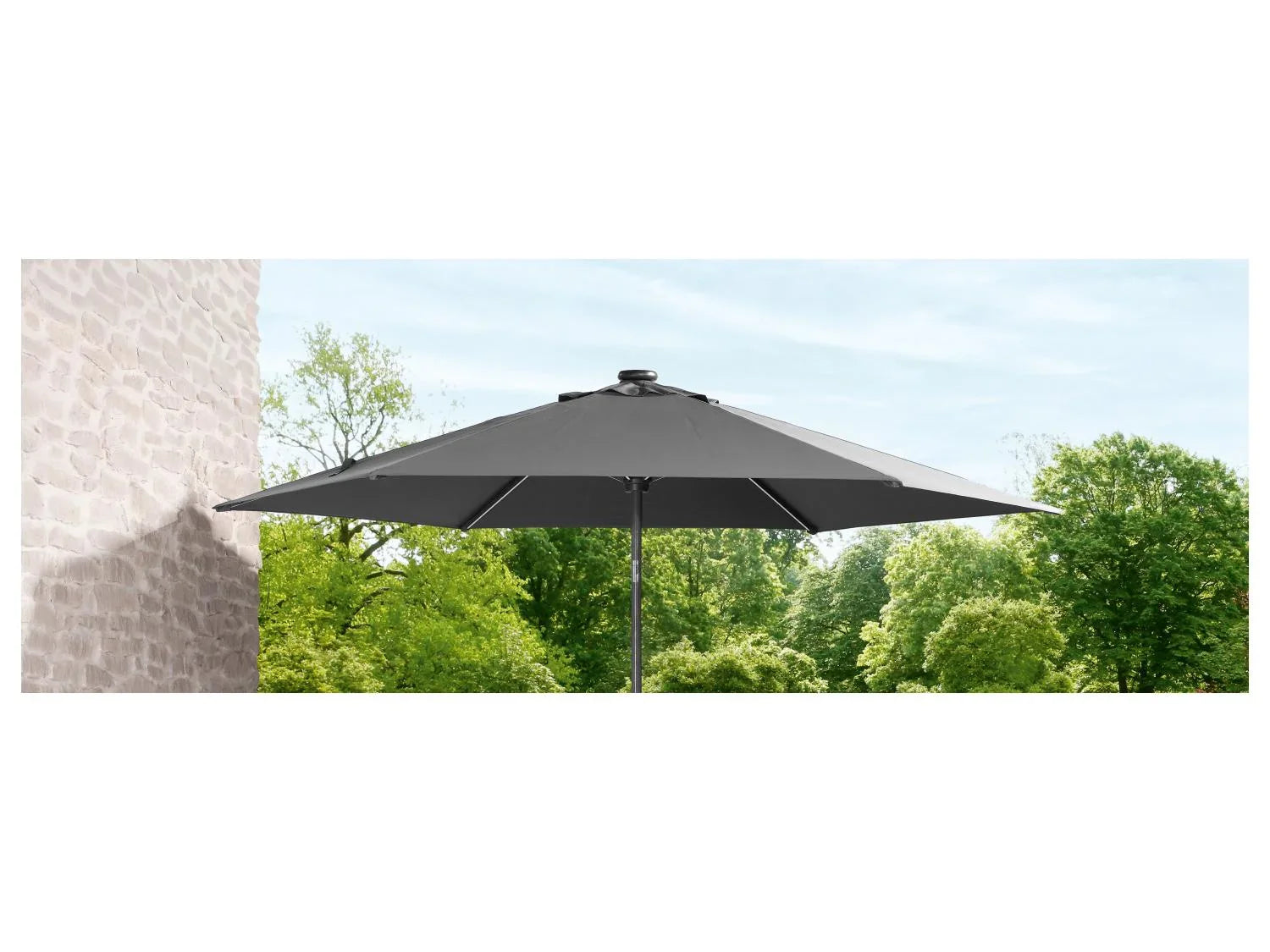 LIVARNO home Parasol avec clairage solaire  LED
