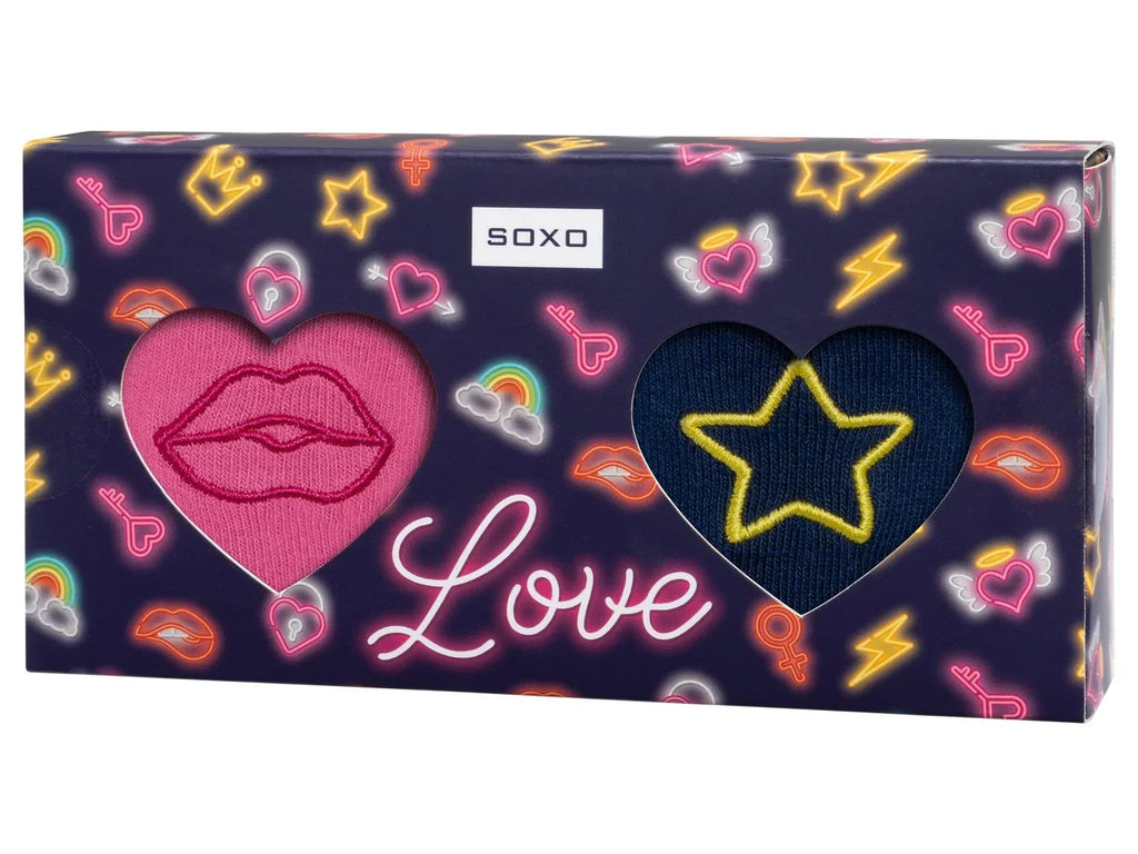 Soxo Lot de 2 paires de chaussettes femme