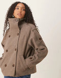 Manteau caban chic en laine pour l'automne