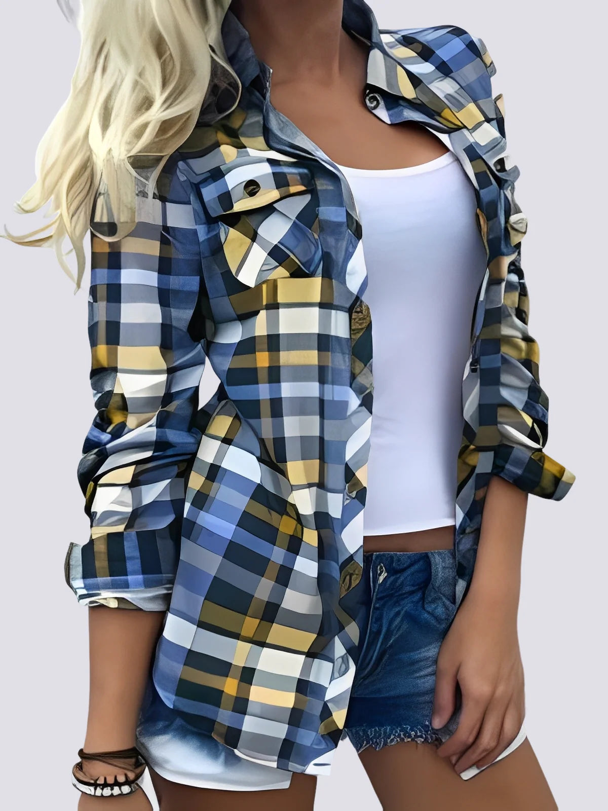 Charlotte - Chemise colorée à manches longues