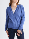 Gilet femme en laine bleu élégant