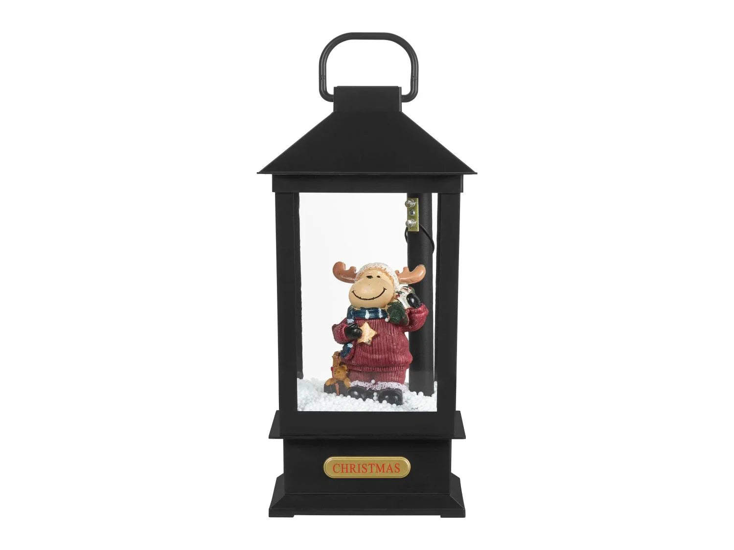 LIVARNO home Lanterne LED avec effet tempte de neige et musique