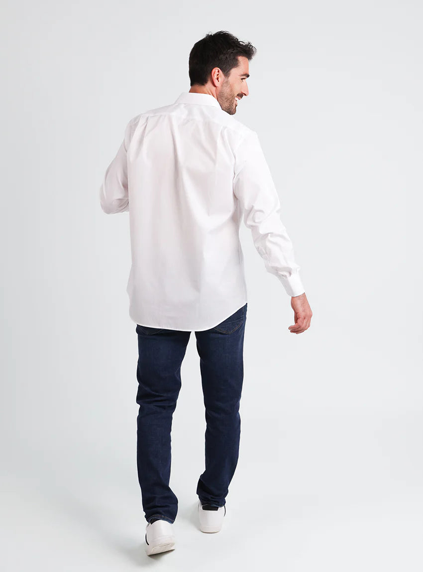 Chemise homme  classique en coton blanc