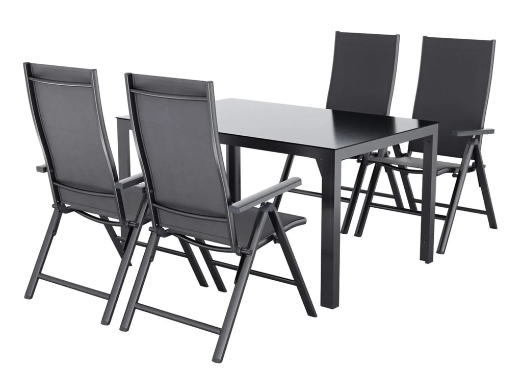 LIVARNO home Table de jardin + Lot de 4 fauteuils Houston