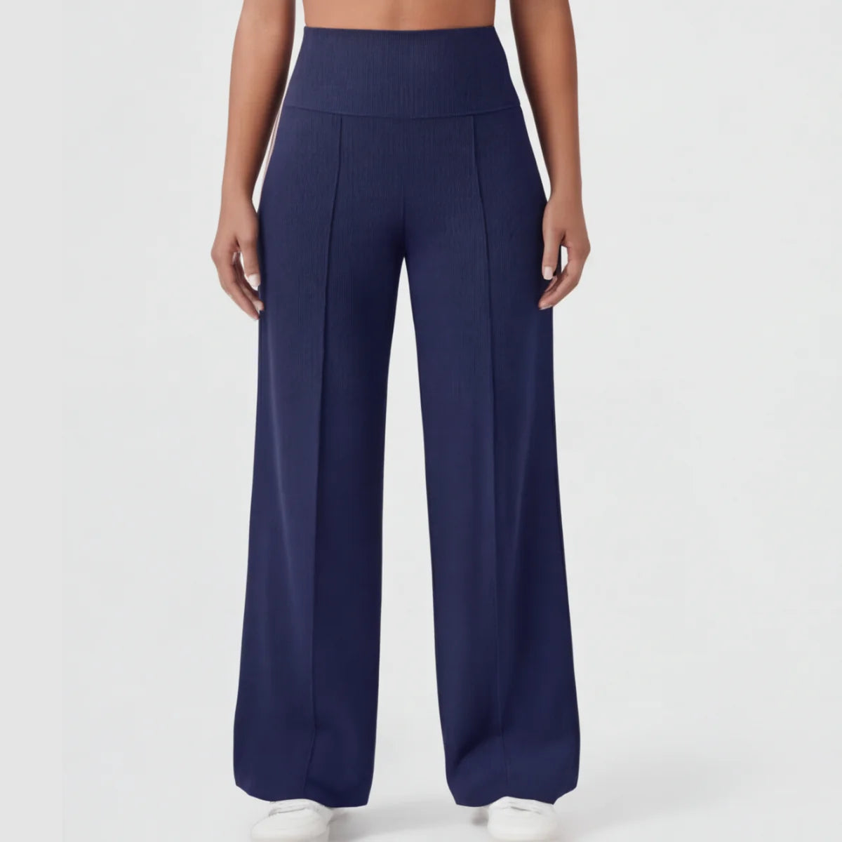 Pantalon de yoga à jambes larges avec taille croisée