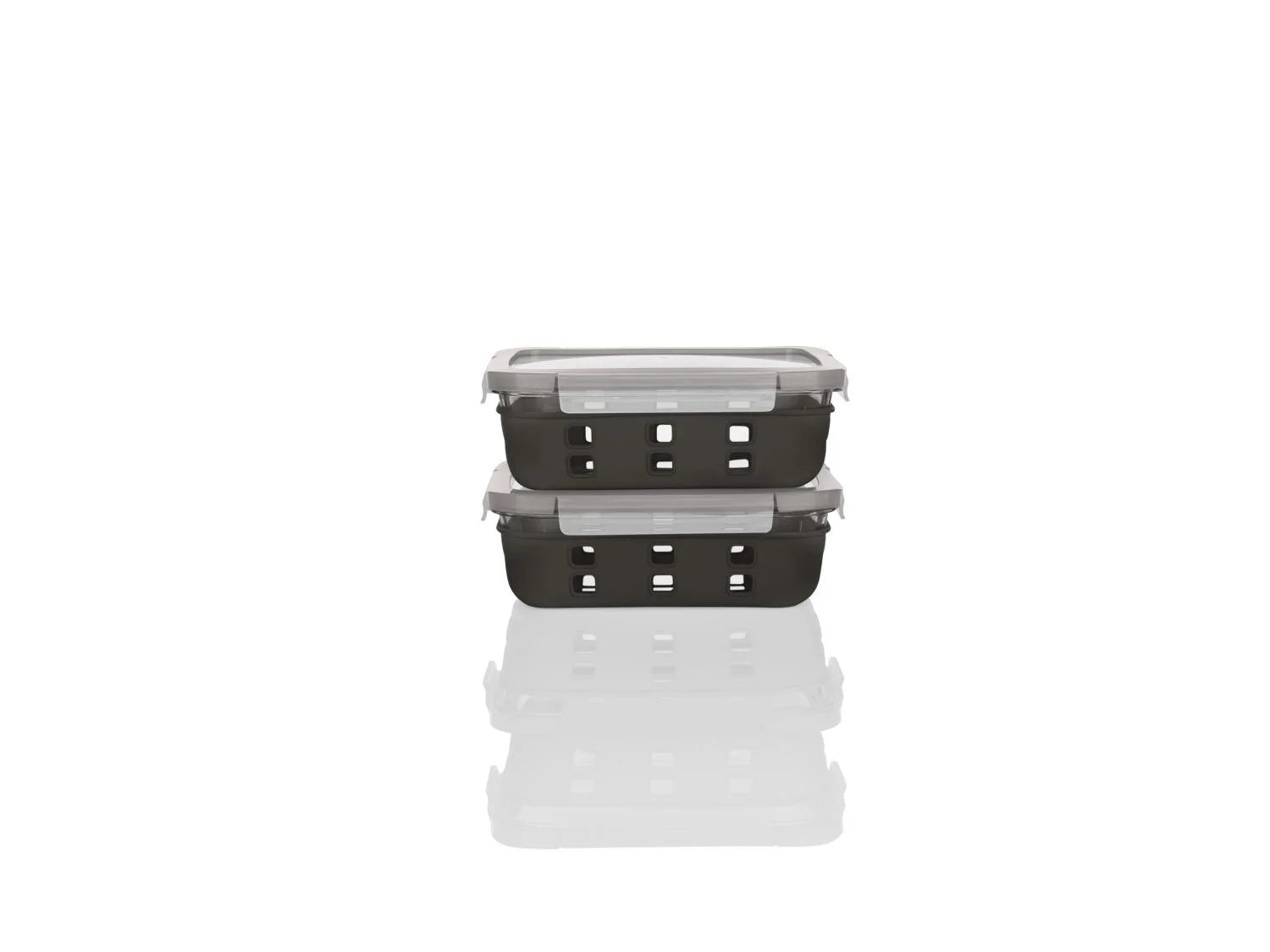LIVARNO home Lot de 2 botes de conservation en verre