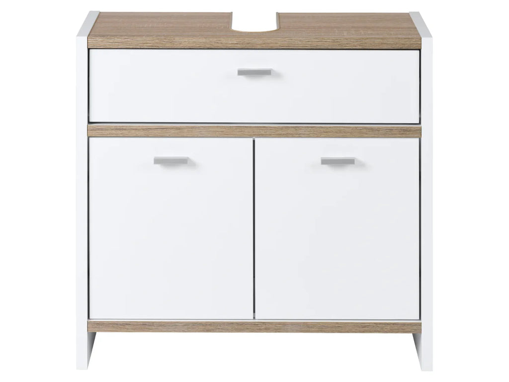 LIVARNO home Meuble sous-vasque, 58,1 x 54,5 x 28 cm, blanc/imitation chne