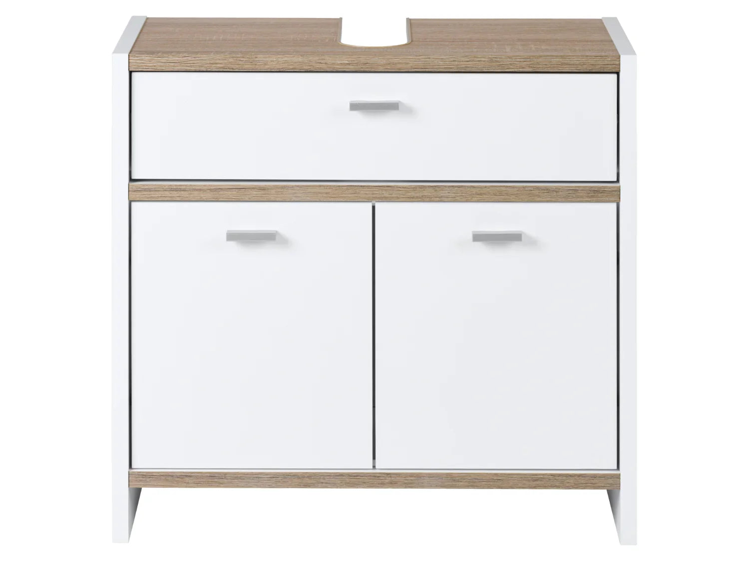 LIVARNO home Meuble sous-vasque, 58,1 x 54,5 x 28 cm, blanc/imitation chne