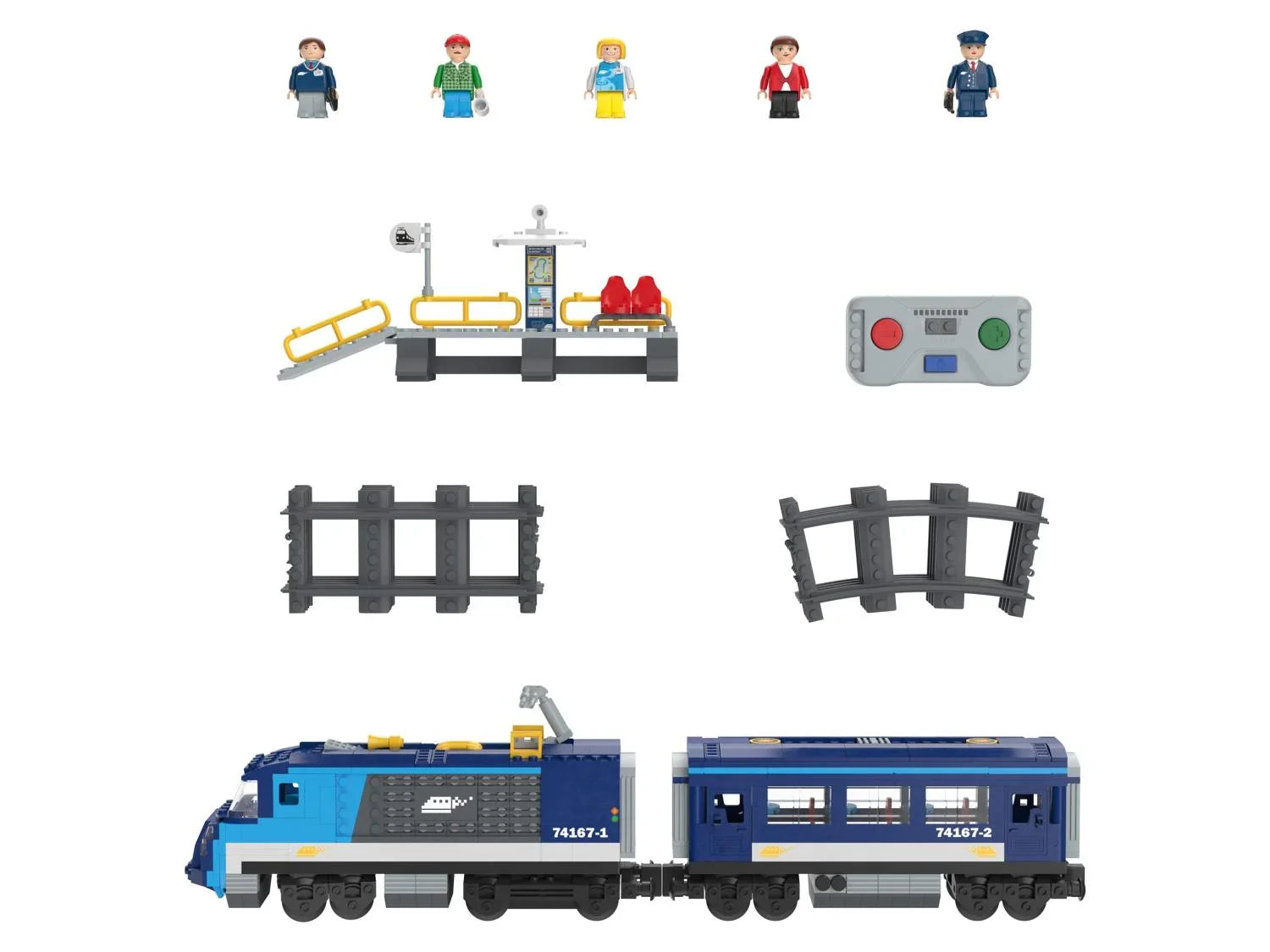 Playtive Clippys Train de marchandises ou de voyageurs