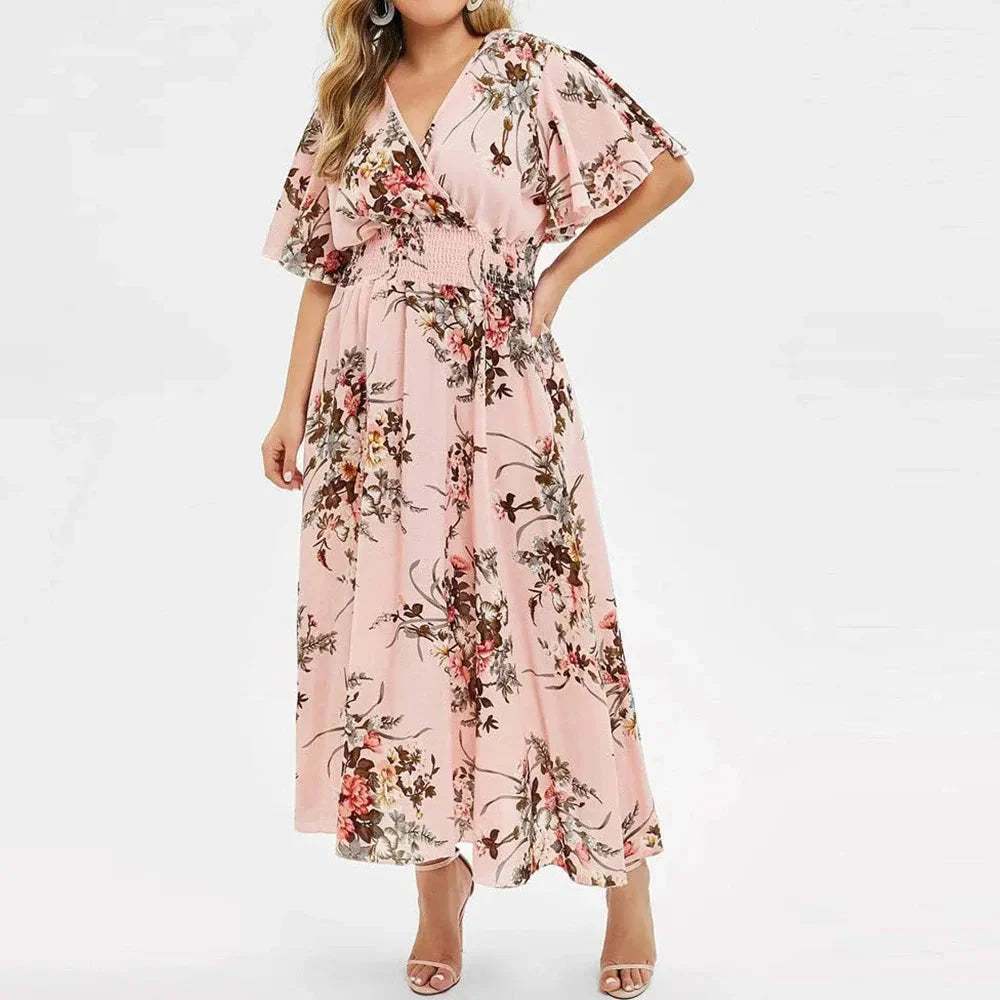 Sophie Paris I Robe longue en mousseline florale pour femmes