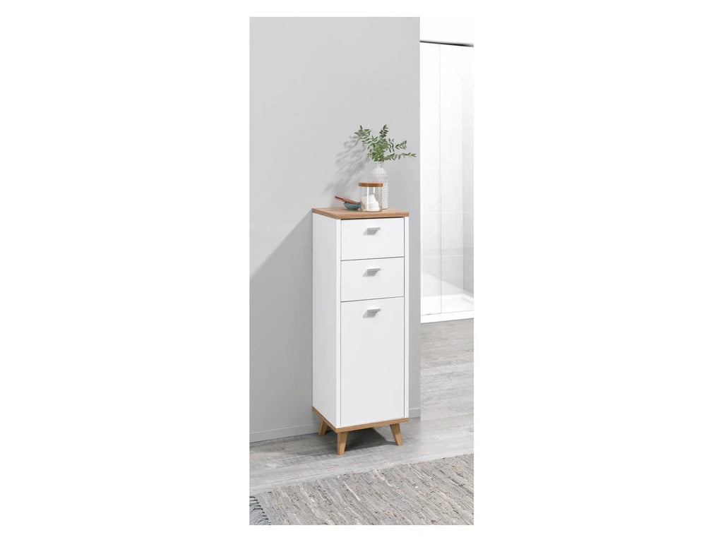LIVARNO home Meuble pour salle de bains Corfu, 32 x 96 x 28 cm, blanc/imitation chne