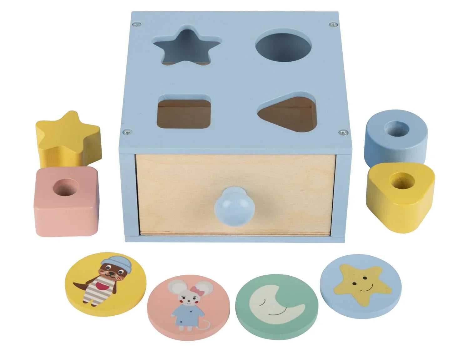 lupilu Bote de jeu et dapprentissage en bois