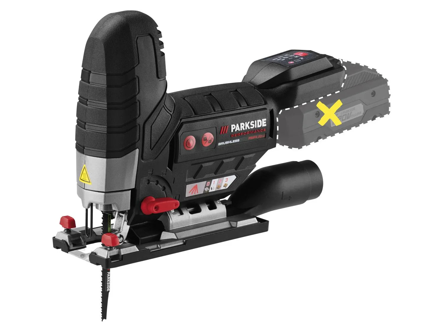 PARKSIDE PERFORMANCE Scie sauteuse sans fil PSSPA 20-Li F4, 20 V