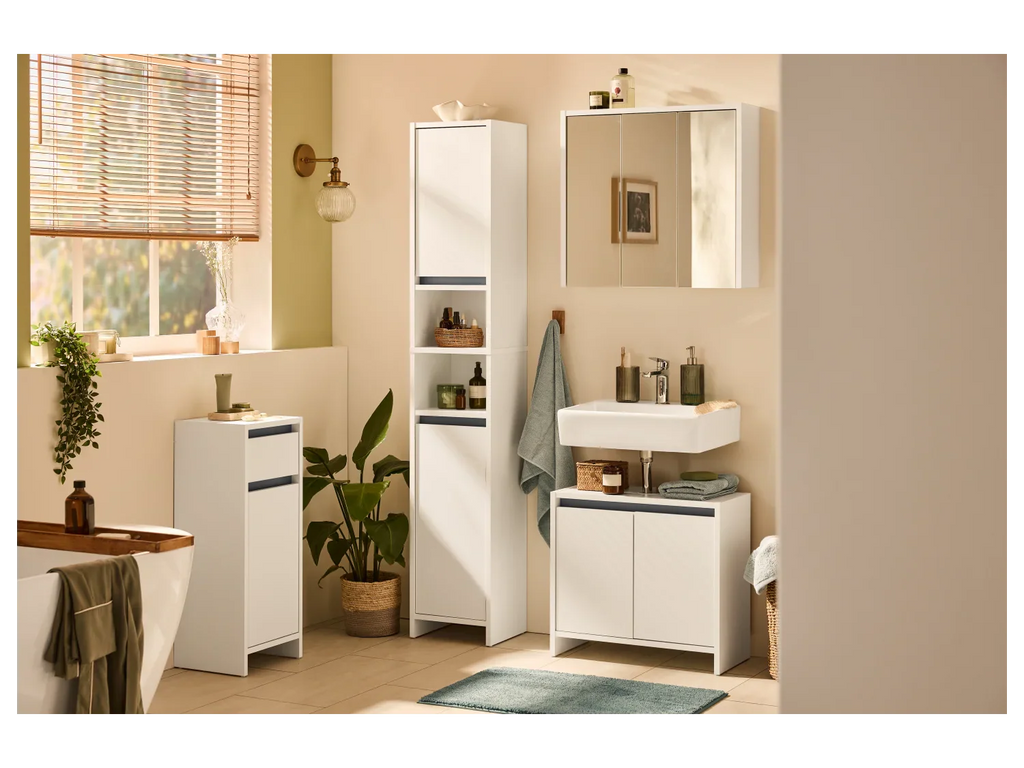 LIVARNO home Armoire de toilette haute Oslo, 32 x 180 x 28 cm, blanche
