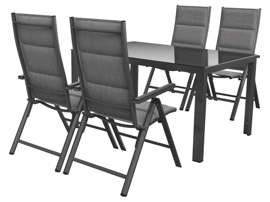 LIVARNO home Table de jardin + Lot de 4 fauteuils en aluminium Toronto