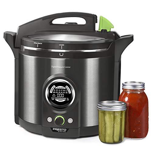 2025 Presto 02144 12Qt Digital Canner, Black Stainless