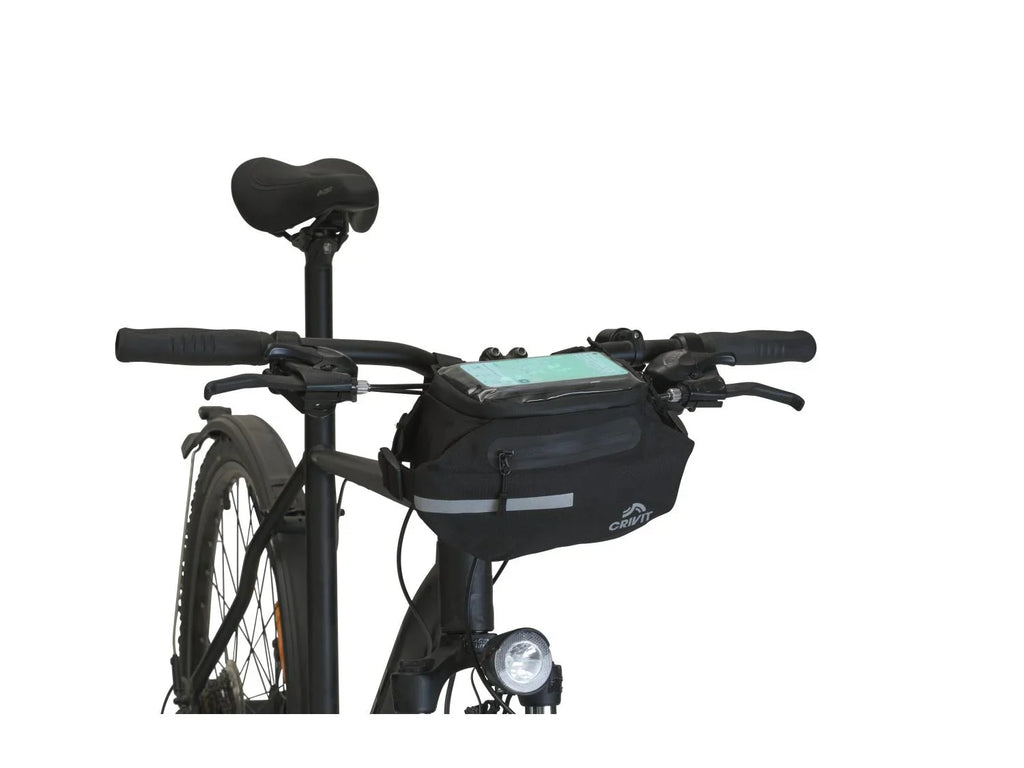 CRIVIT Sacoche pour guidon de vlo, sacoche double pour cadre de vlo ou sacoche pour porte-bagages de vlo