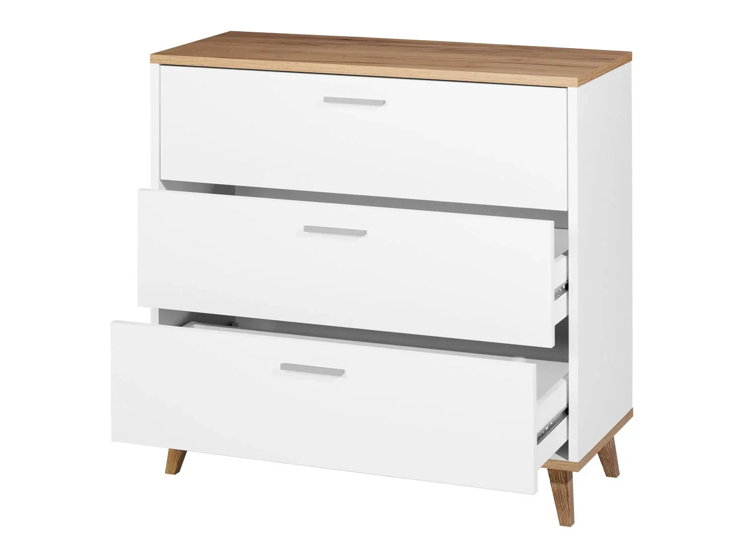 LIVARNO home Commode Corfou, 80 x 75 x 33 cm, blanche/imitation chne
