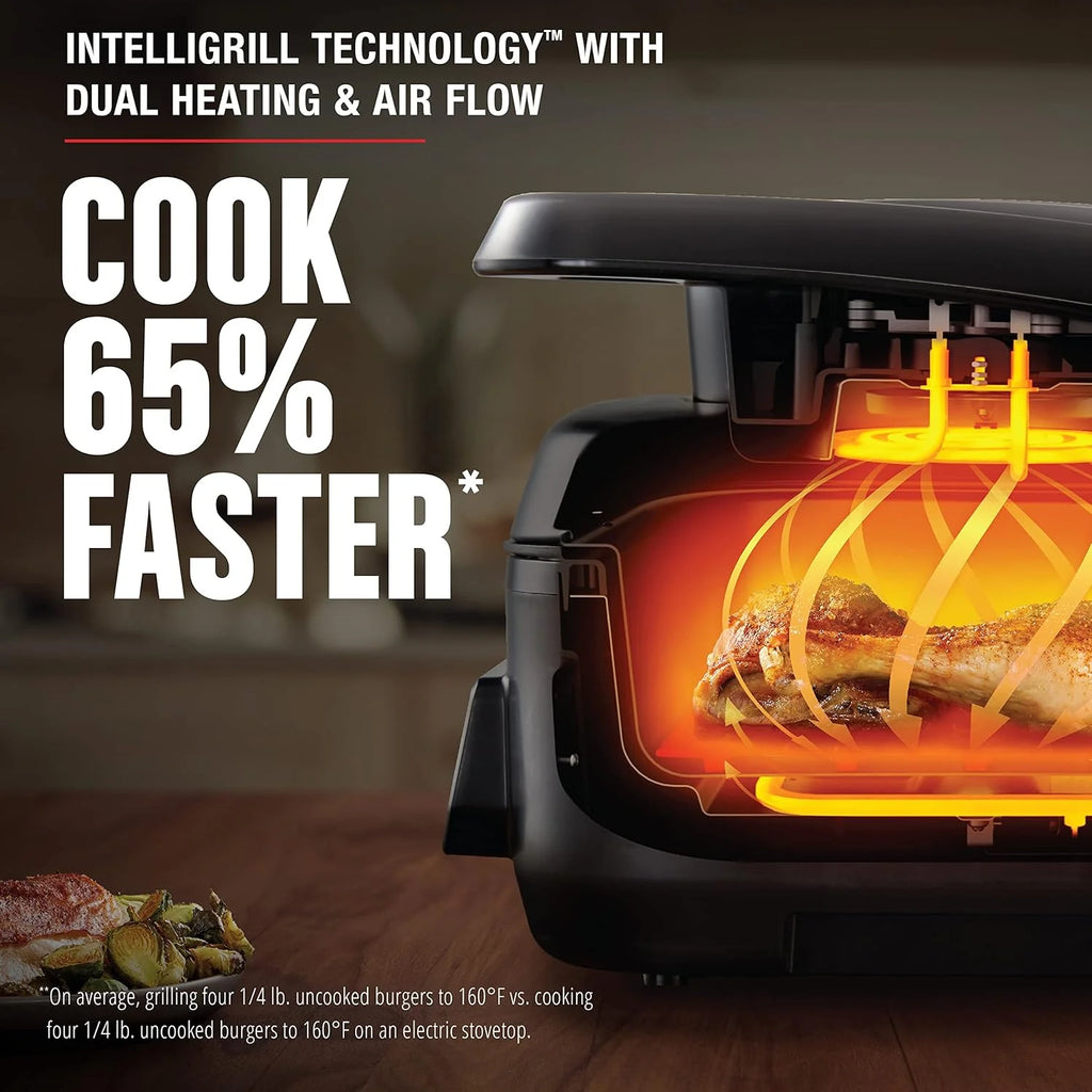 George Foreman Beyond Grill�?7-in-1 Electric Indoor Grill with Air Fry Technology, MCAFD800D, Black, Large