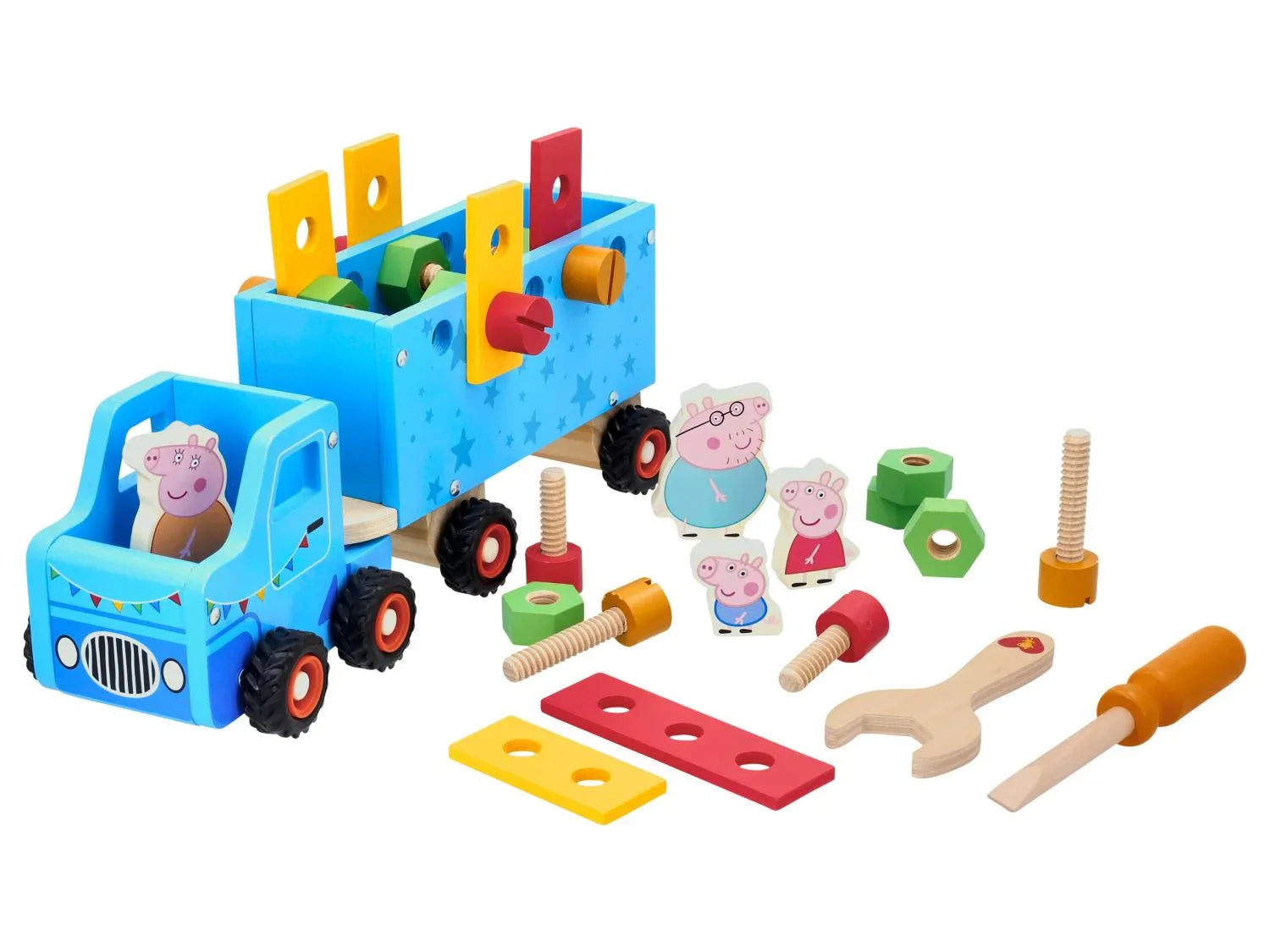 Camion en bois avec remorque