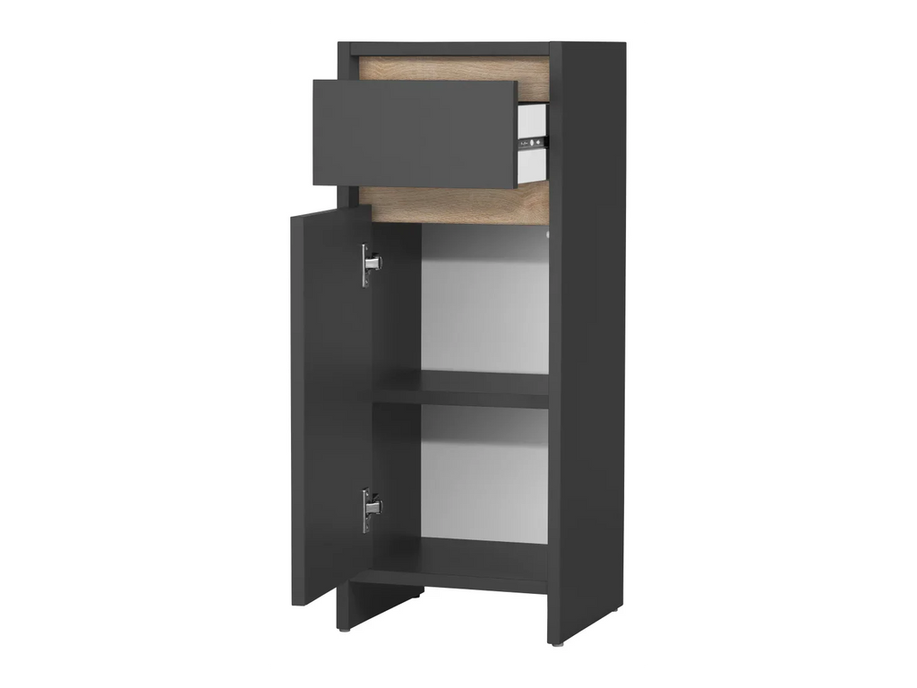 LIVARNO home Armoire latrale de salle de bains Oslo, 32 x 80 x 28 cm, noire