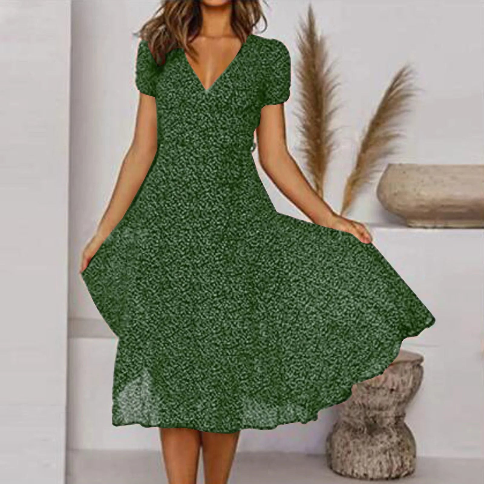 Robe d'été chic pour femme en tissu léger - Disponible en 7 couleurs