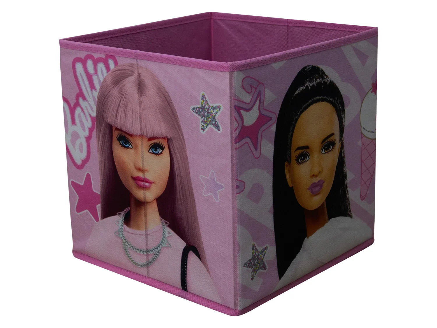 Barbie Lot de 2 botes de rangement, 30 x 30 x 30 cm