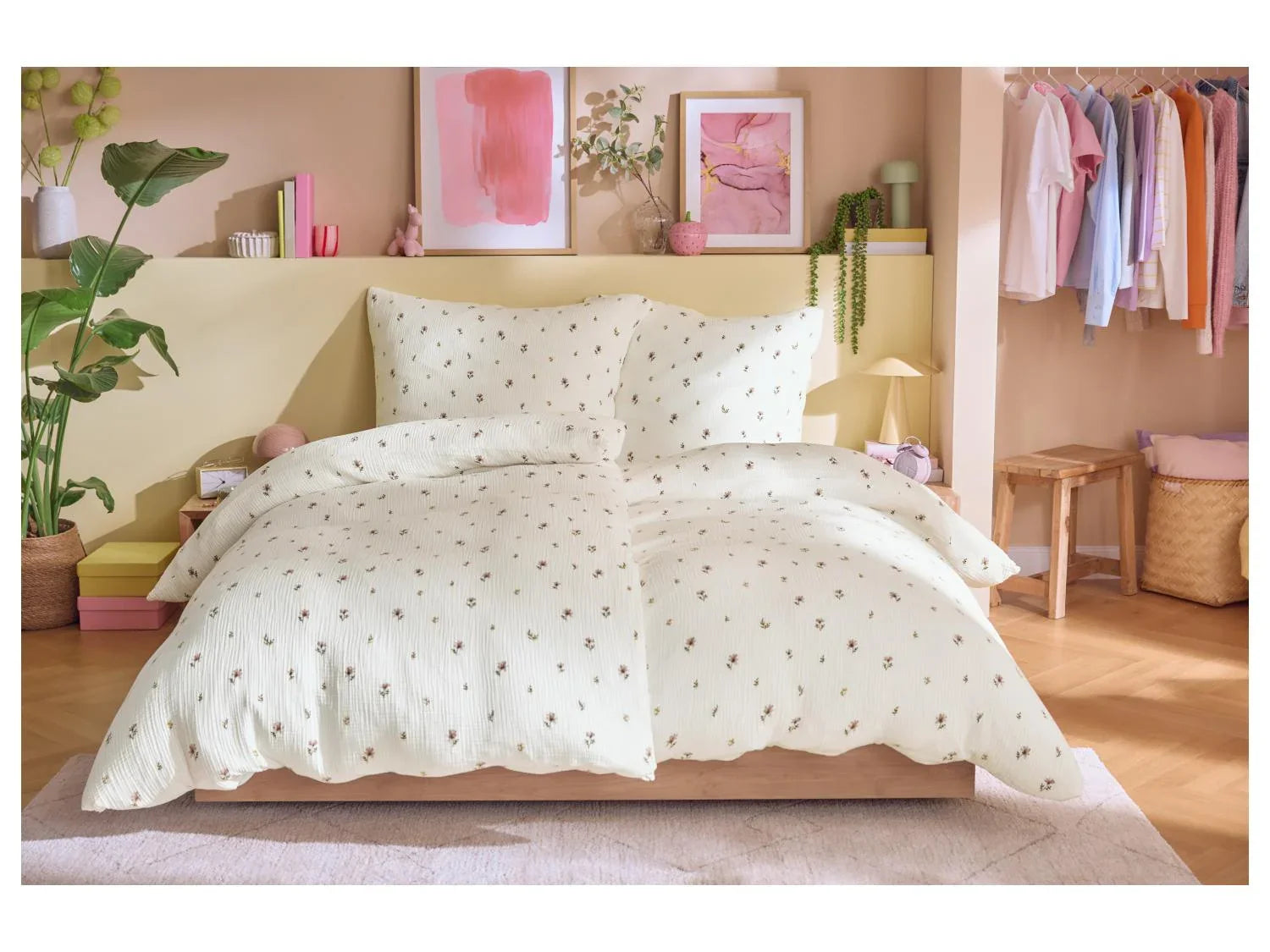 LIVARNO Parure de lit en mousseline, 240 x 220 cm