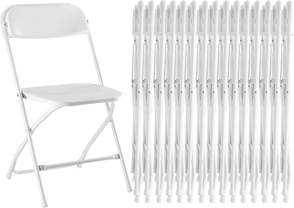 Sweetcrispy Folding Chair 12 Pack, Leather Padded Folding Chairs, Sturdy Metal Foldable Chairs
