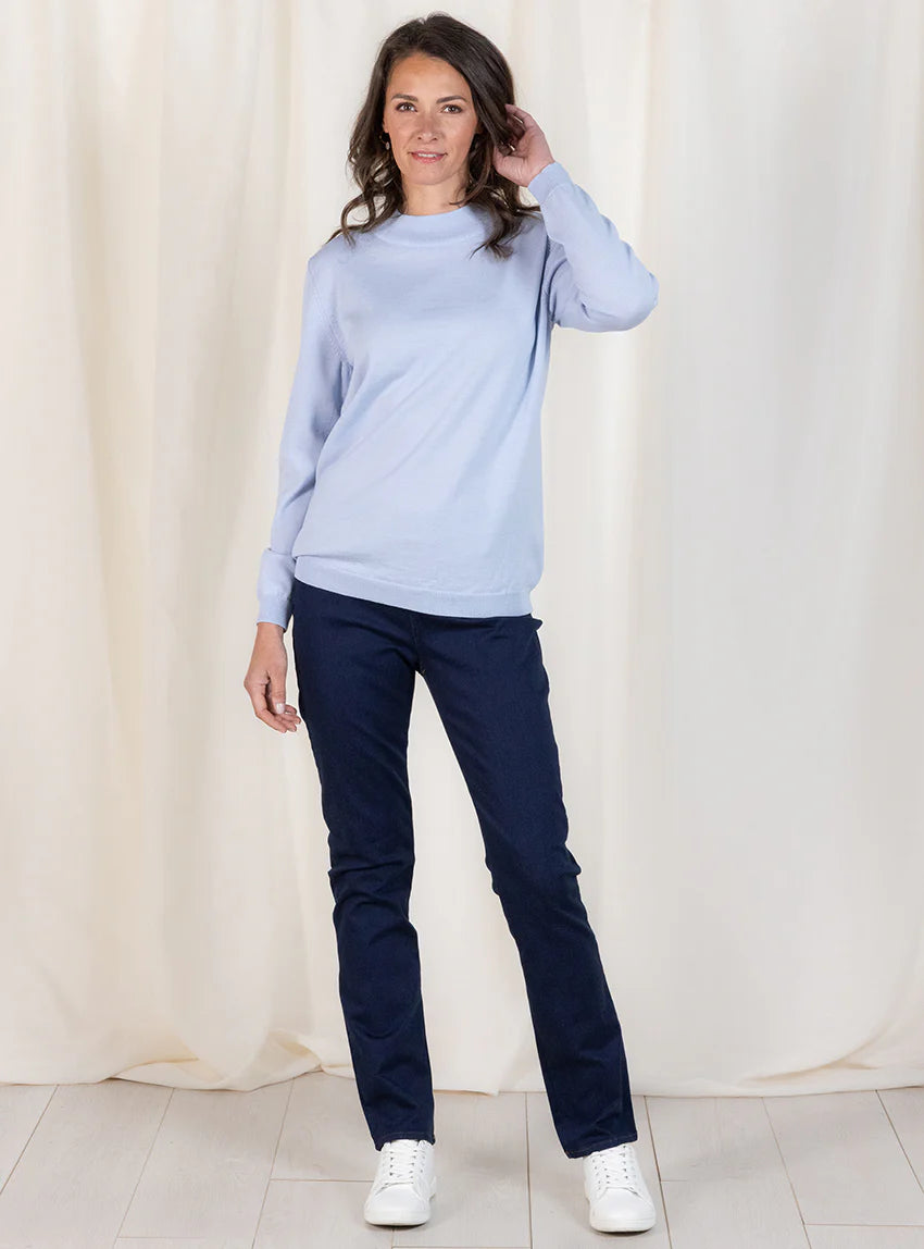 Jegging femme coton bleu indigo