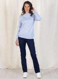 Jegging femme coton bleu indigo