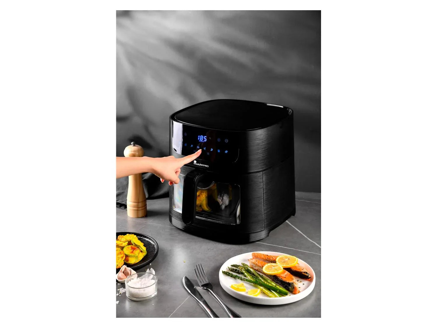 Masterpro Friteuse  air chaud numrique avec fentre, 1700 W