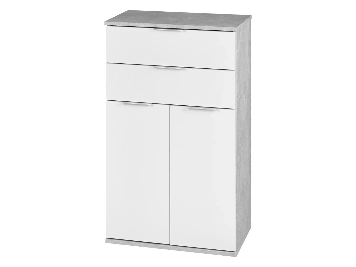 LIVARNO home Meuble bas, 57,6 x 94,8 x 32,9 cm, blanc/imitation bton