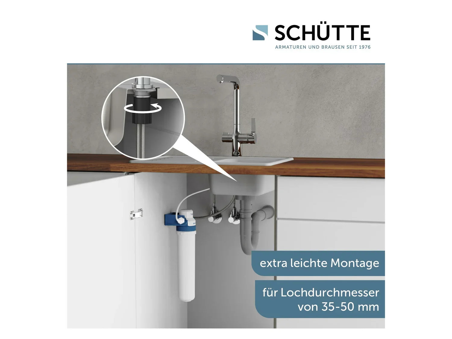 Schtte Robinet d'eau potable AQUASTAR PRO avec systme de filtration anti-calcaire