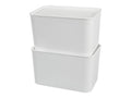 W5 Lot de 2 botes avec couvercles Premium, 5,2 l