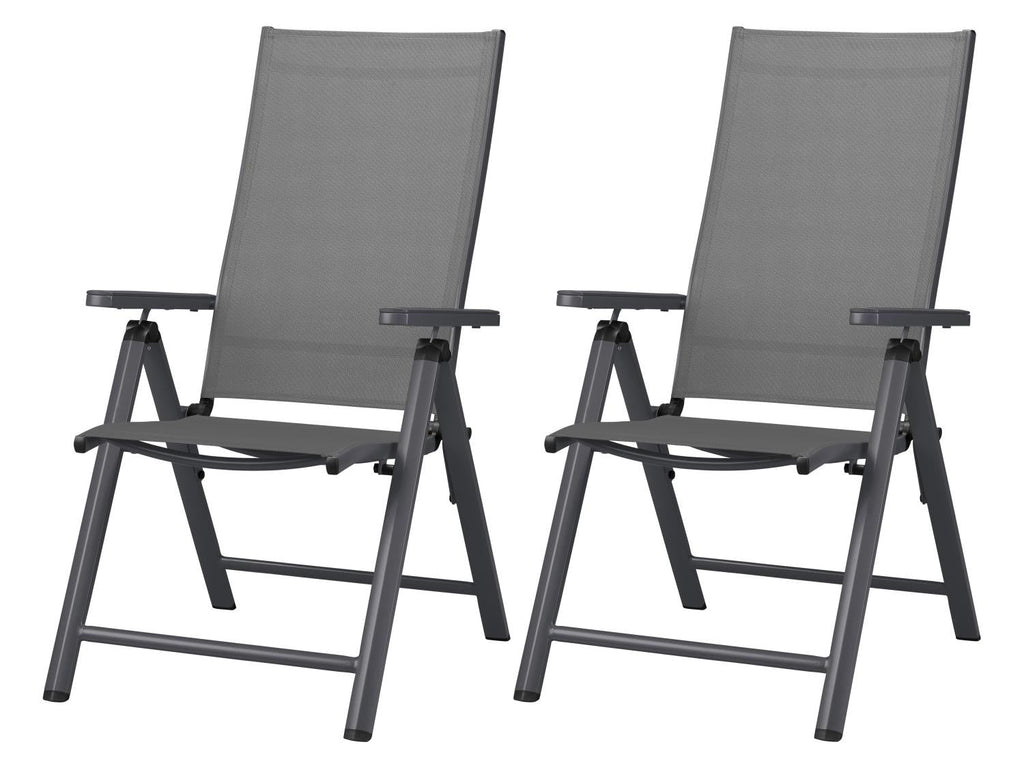 LIVARNO Lot de 2 fauteuils pliants en aluminium Houston