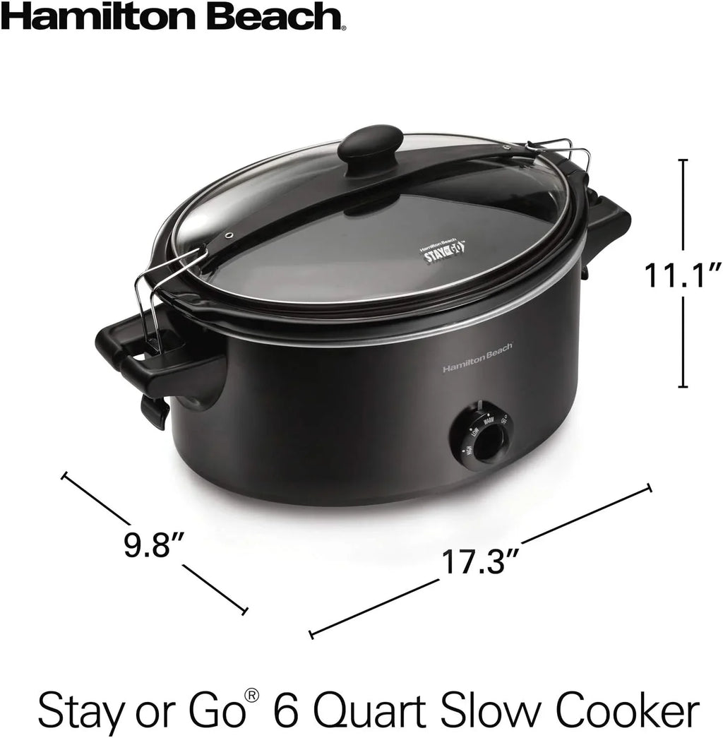 Slow Cooker Extra Large 10 Quart Stay or Go Portable With Lid Lock