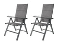LIVARNO home Lot de 2 chaises hautes en aluminium Toronto, anthracite