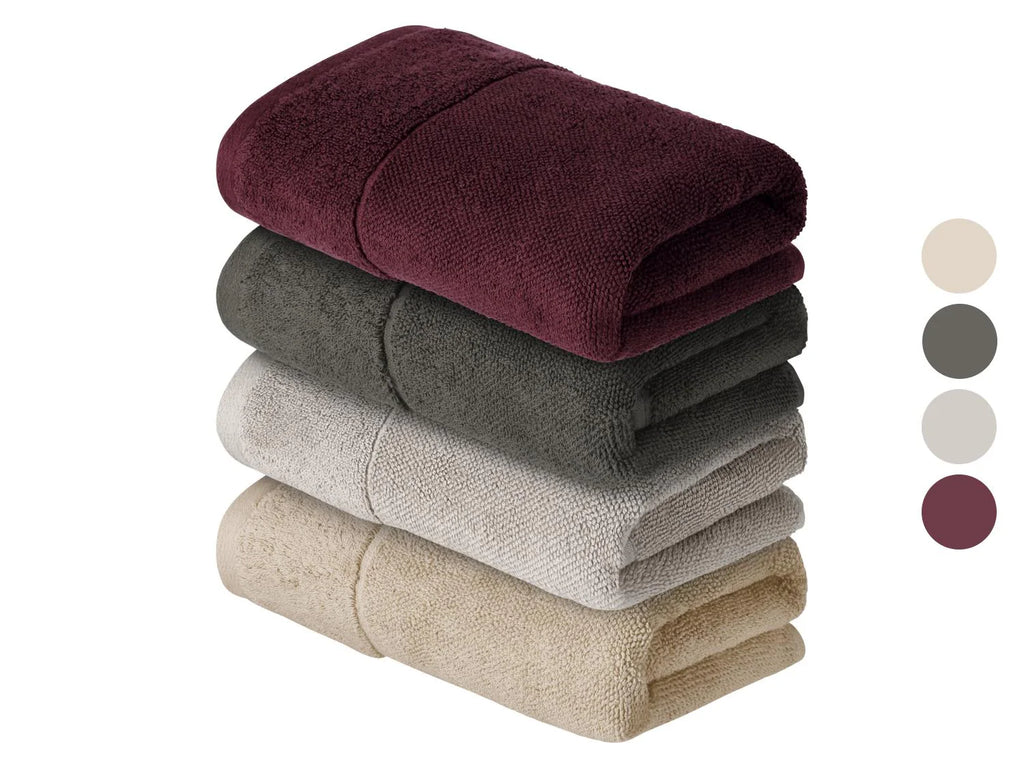 LIVARNO home Lot de 2 serviettes ponge