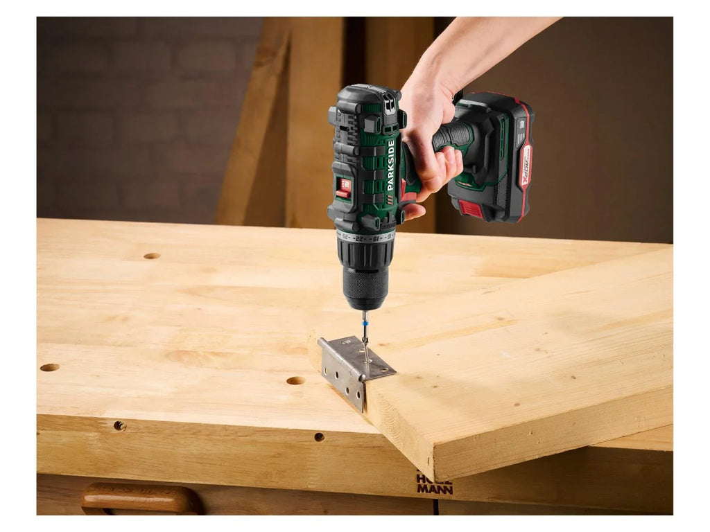 PARKSIDE Set perceuse-visseuse sans fil PABS 20-Li G8 + batterie + chargeur, 20 V