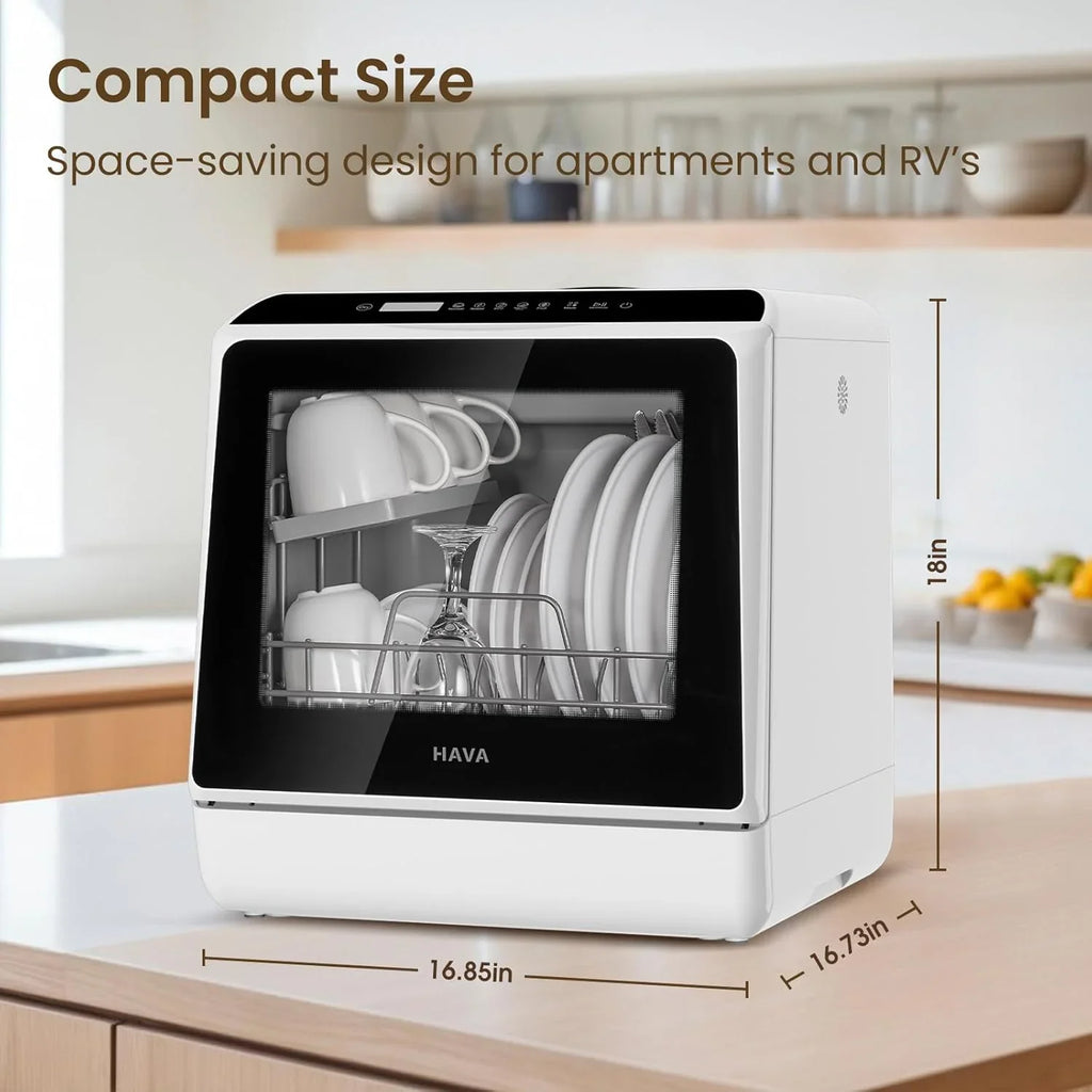 HAVA tabletop dishwasher 6-program portable dishwasher with built-in 5-liter water tank