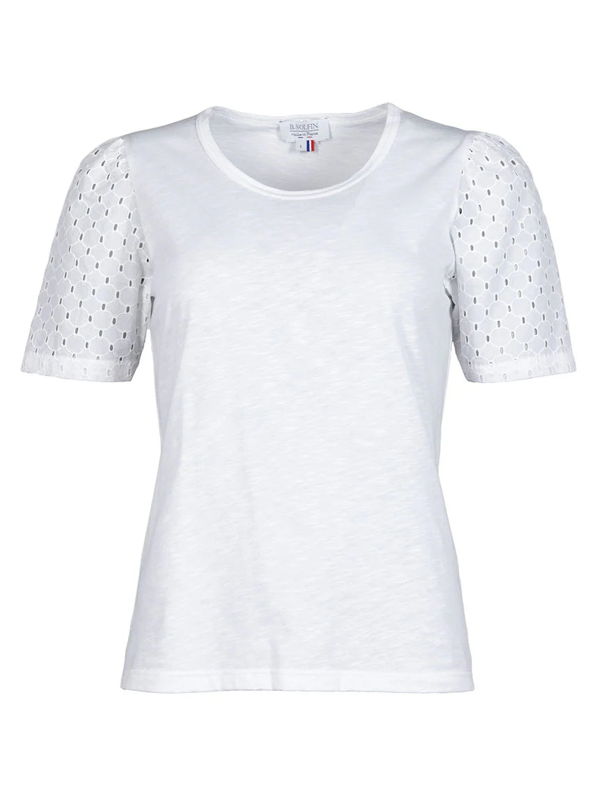 Tee-shirt femme en coton blanc