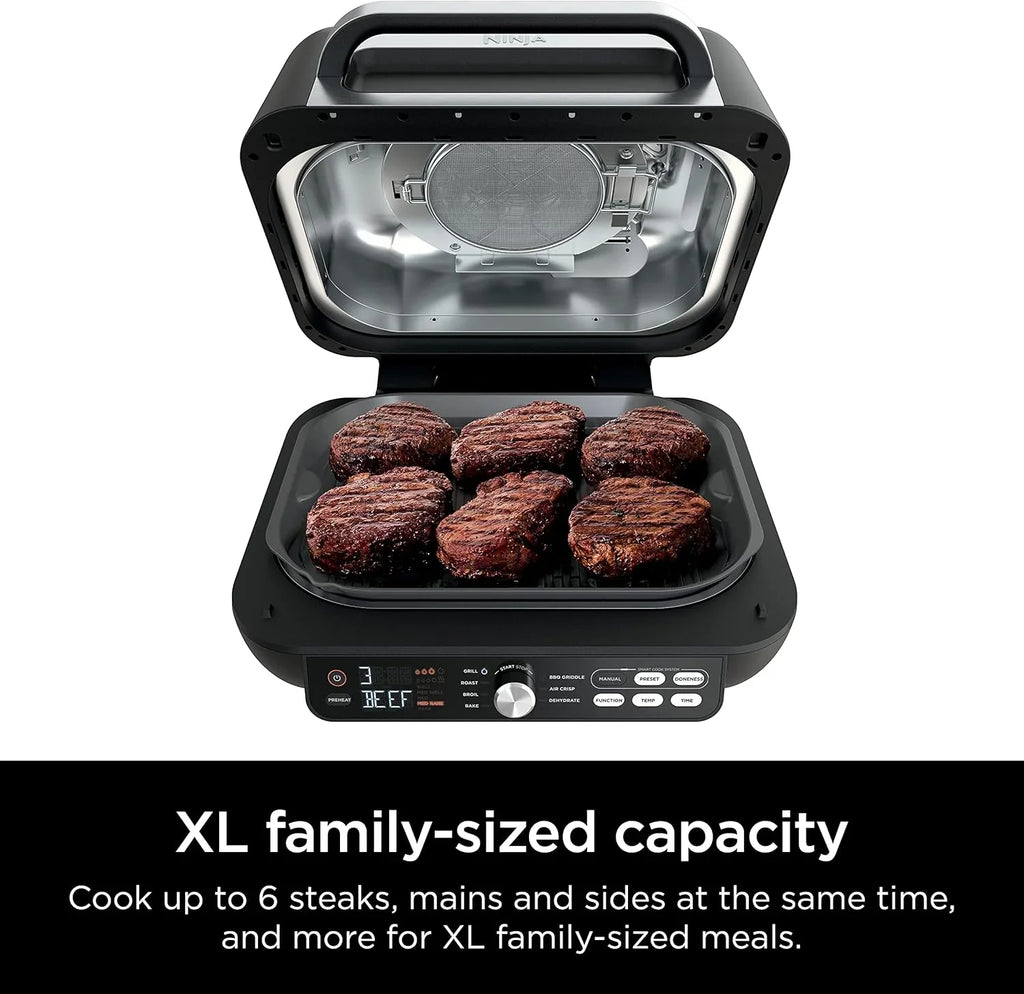 Ninja Foodi Smart XL 6-in-1 Indoor Grill with Air Fry Bake Roast Broil and Dehydrate