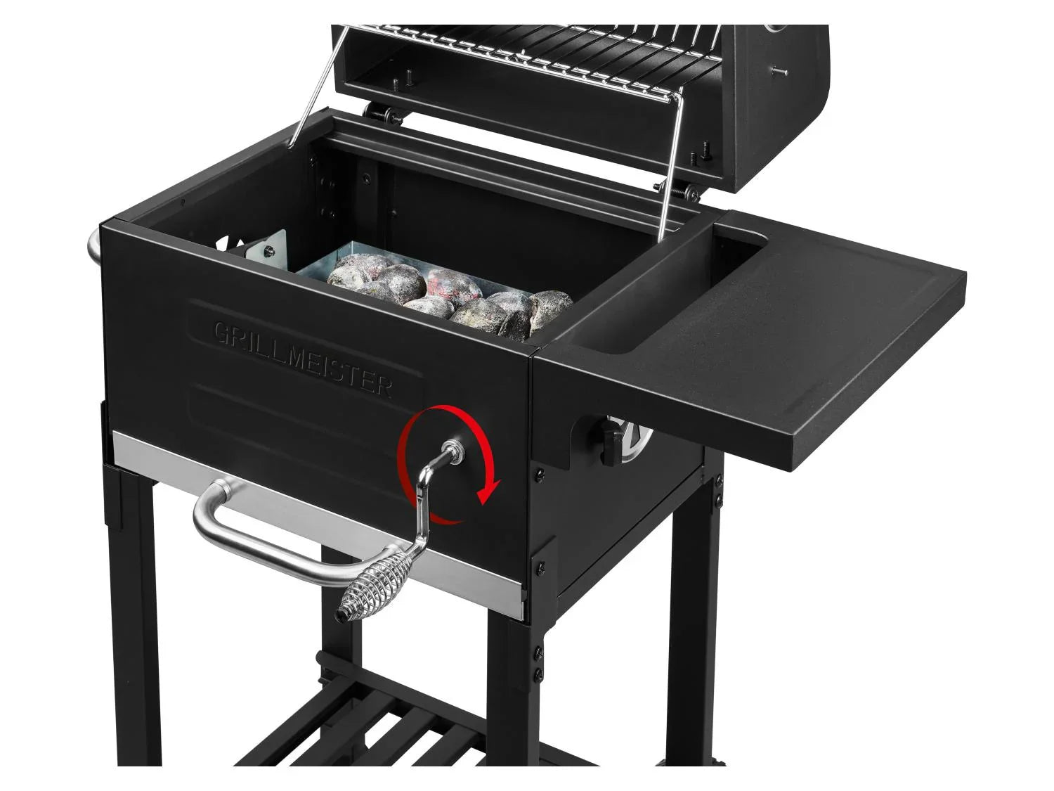GRILLMEISTER Barbecue confort au charbon de bois Mini KANSAS, 40 x 30 cm