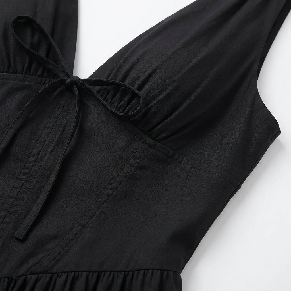 Robe mi-longue d'été corset pour femme