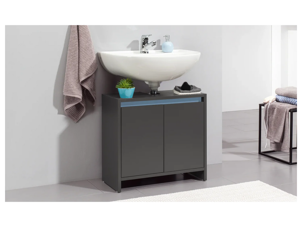 LIVARNO home Meuble sous-vasque Oslo, 60 x 55 x 28 cm, noir