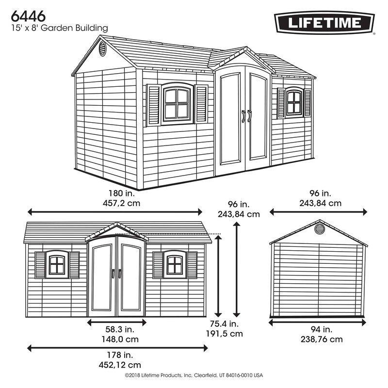 2025 Side Entry 15 ft. W x 8 ft. D Plastic Storage Shed